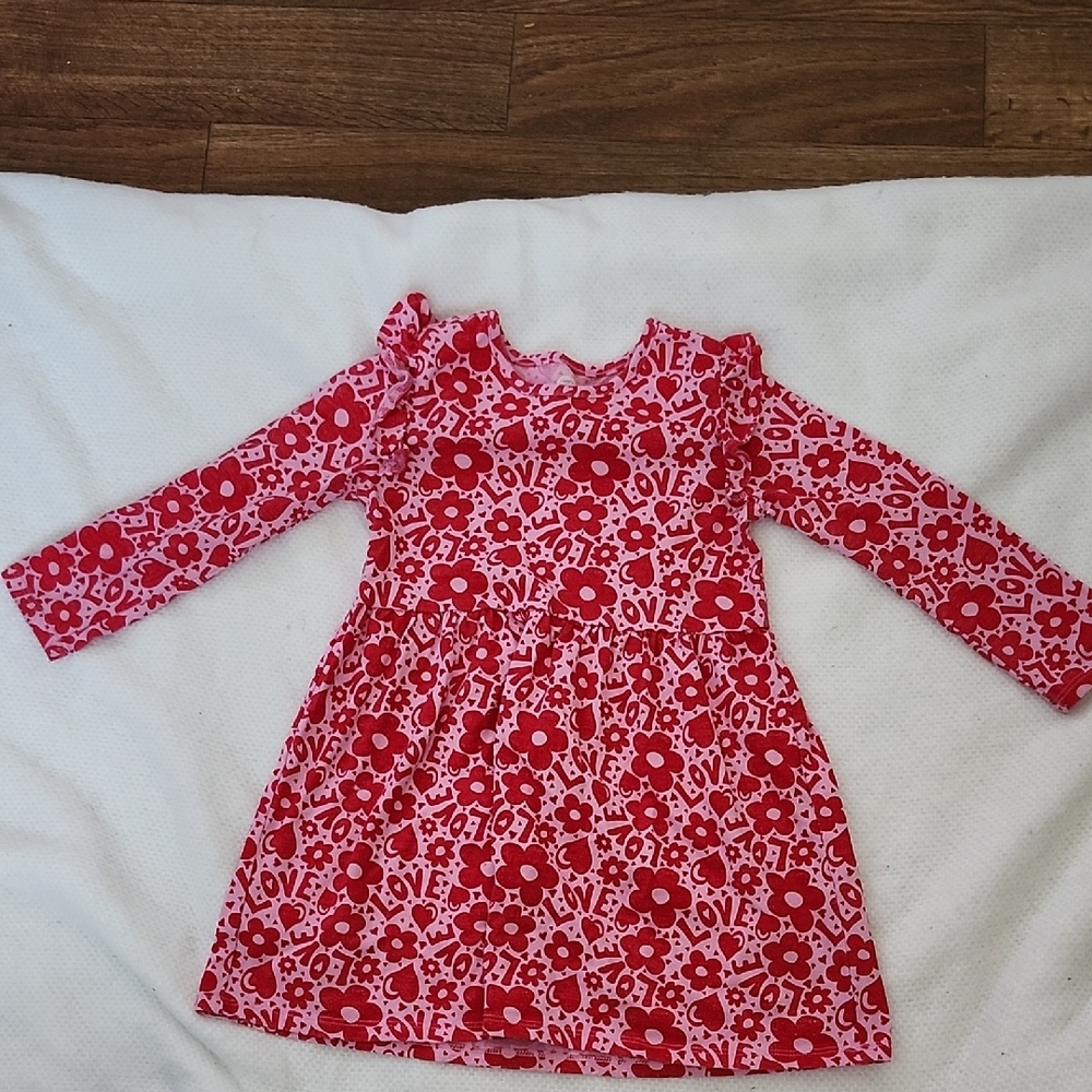Wonder Nation Red Floral Kids Dress